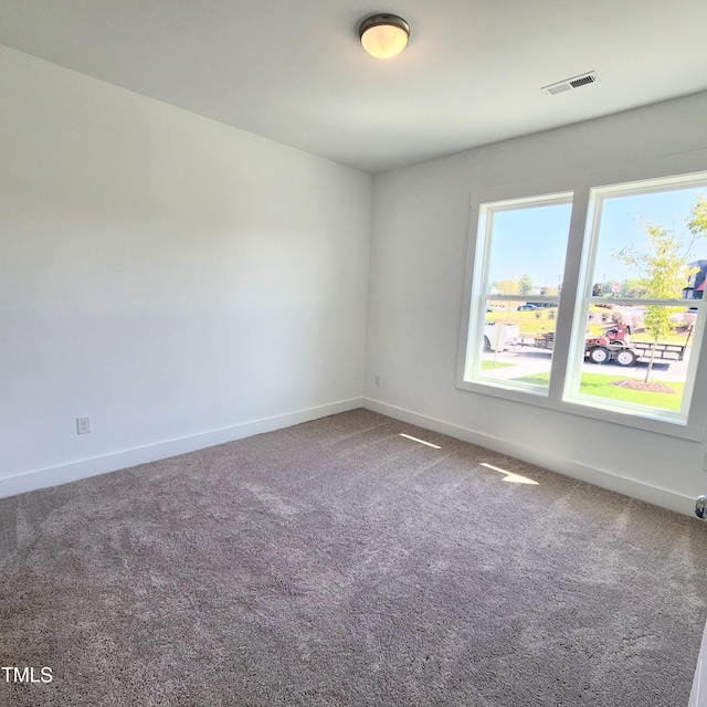 view of carpeted spare room