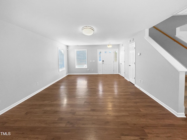 foyer featuring dark hardwood / wood-style flooring