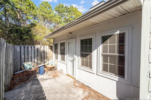 view of patio / terrace with fence