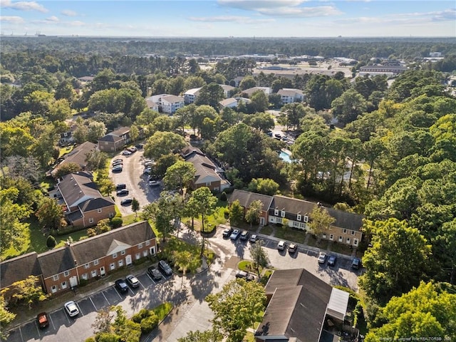 aerial view with a residential view