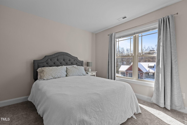 bedroom with carpet floors