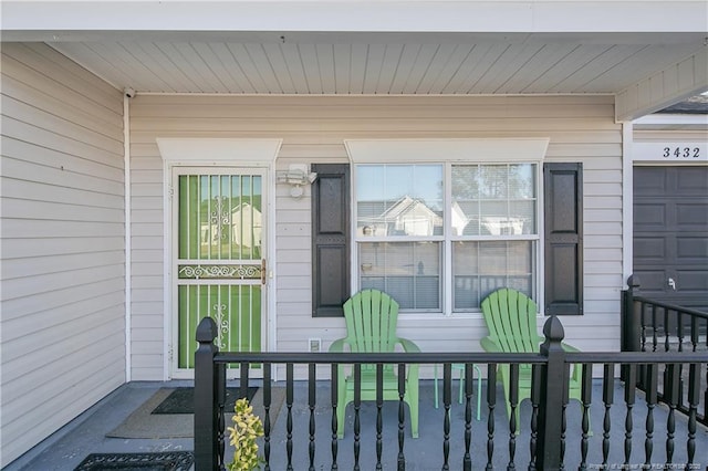 exterior space with a porch