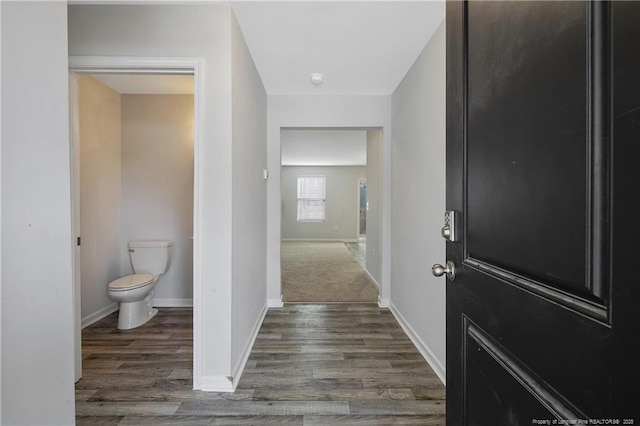 interior space featuring dark hardwood / wood-style floors