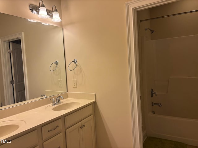 bathroom with  shower combination and vanity