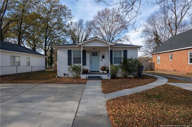 view of bungalow-style house