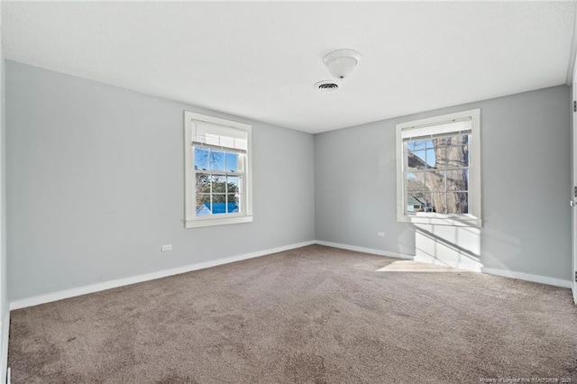 view of carpeted empty room