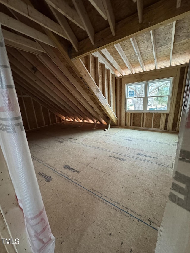 view of attic