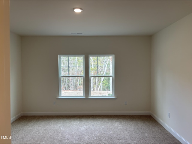 view of carpeted empty room