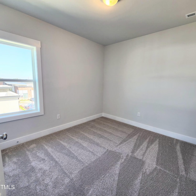 view of carpeted spare room