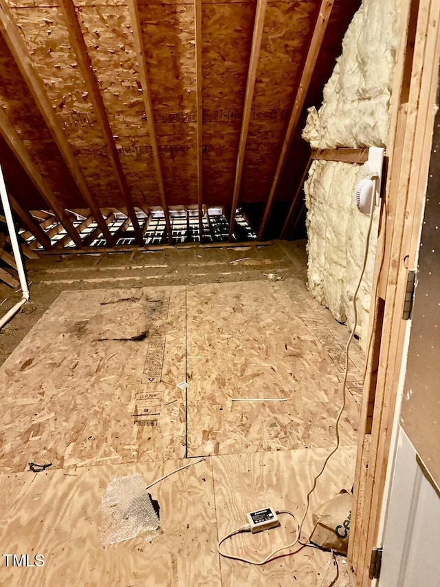 view of attic