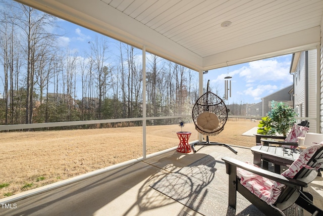 view of sunroom