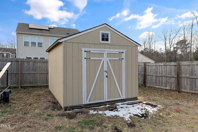 view of outbuilding