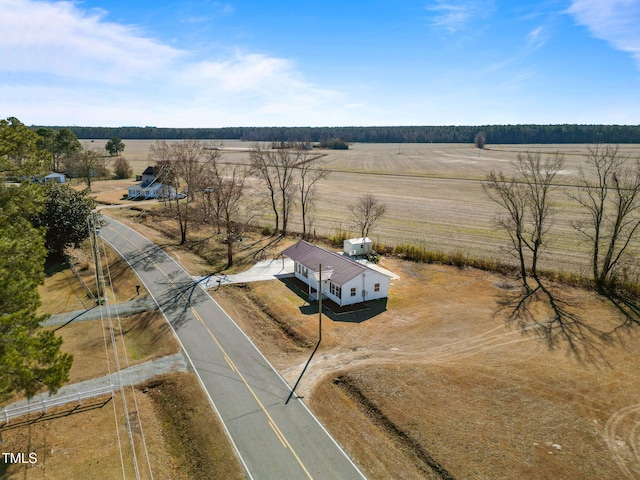 drone / aerial view with a rural view