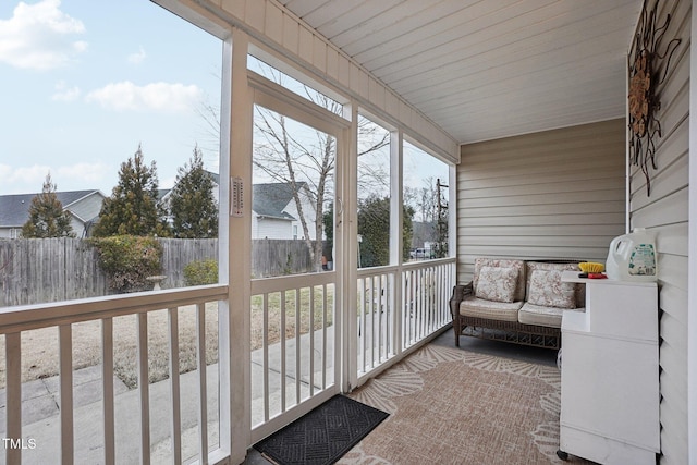 view of sunroom