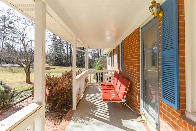 view of patio / terrace featuring covered porch