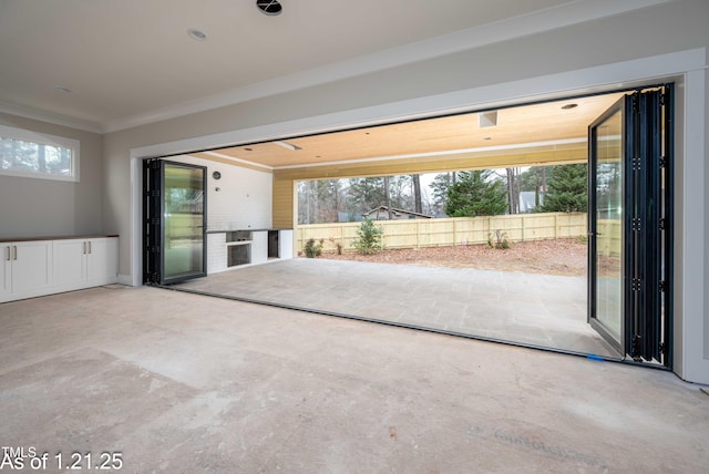 view of patio featuring fence