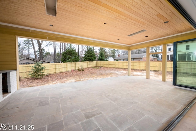 view of patio / terrace featuring a fenced backyard