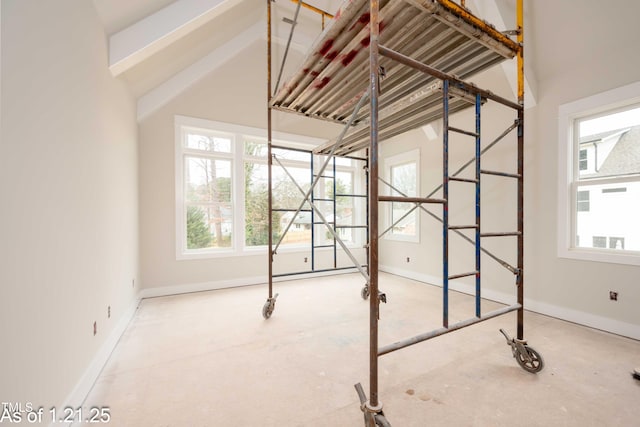 interior space with baseboards