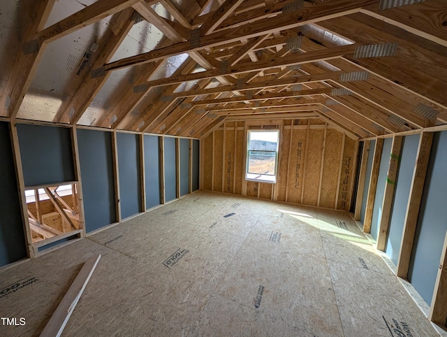 view of attic