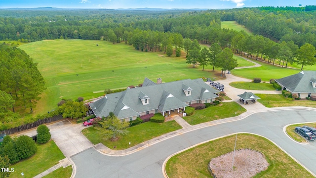 bird's eye view with a forest view