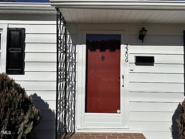 view of doorway to property