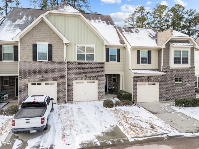 view of property with a garage