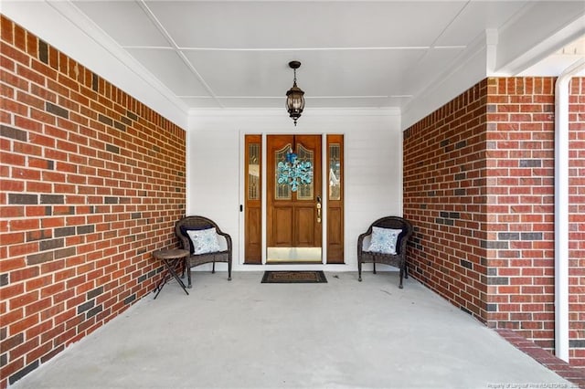 entrance to property with a porch