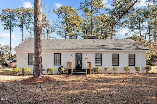 view of single story home