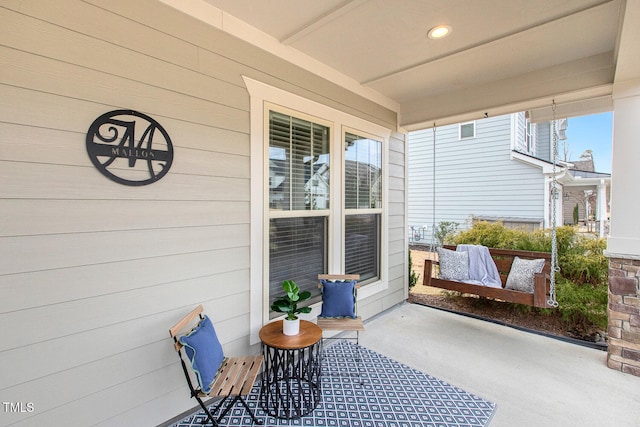 view of patio / terrace featuring covered porch