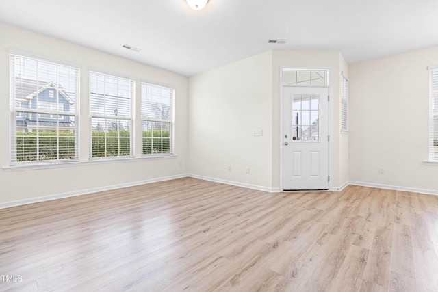 entrance foyer with light hardwood / wood-style flooring