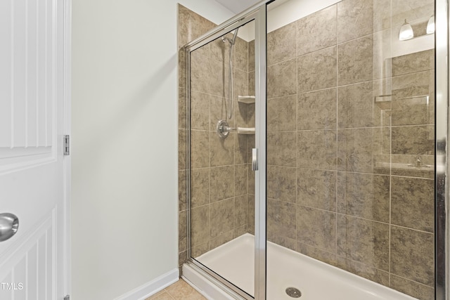 bathroom with an enclosed shower