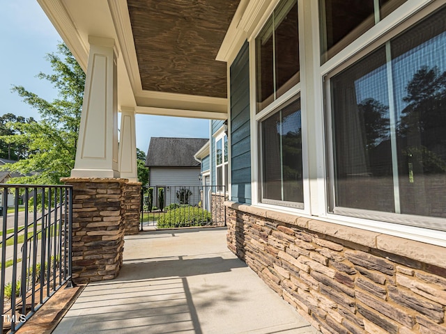 view of patio / terrace featuring covered porch