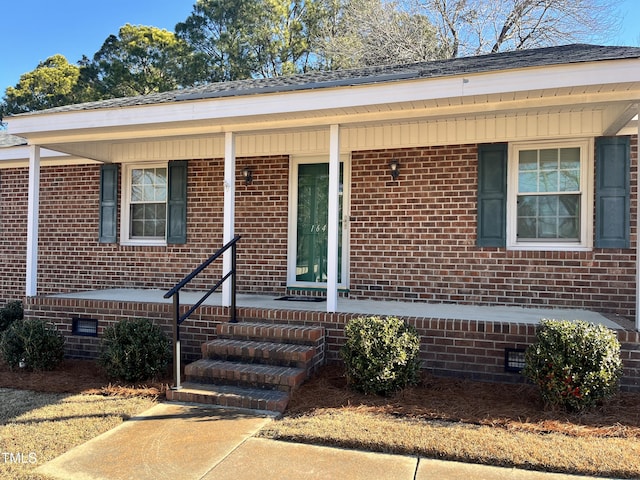 exterior space with a porch