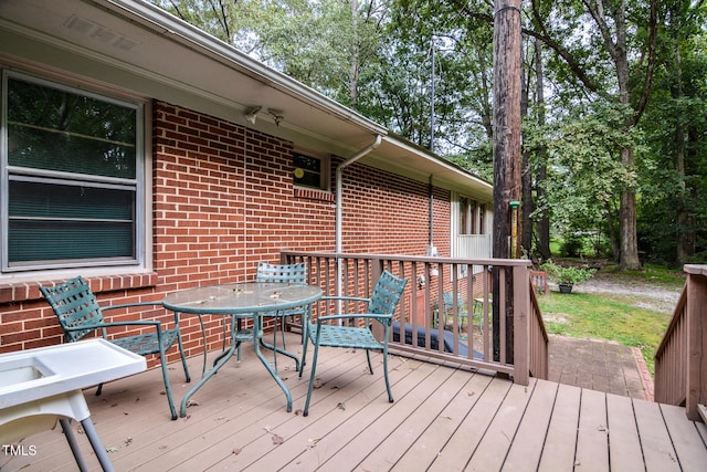 view of wooden deck