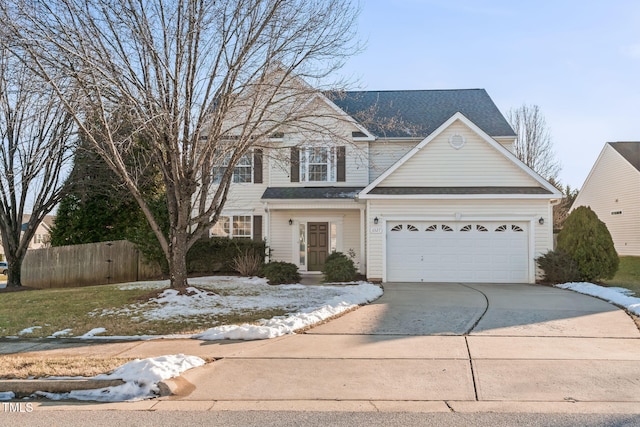 front facade featuring a garage