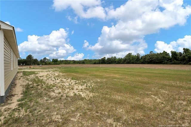 view of yard featuring a rural view