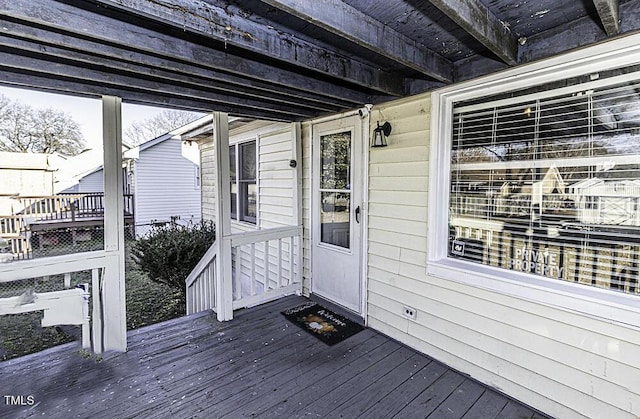 view of wooden deck