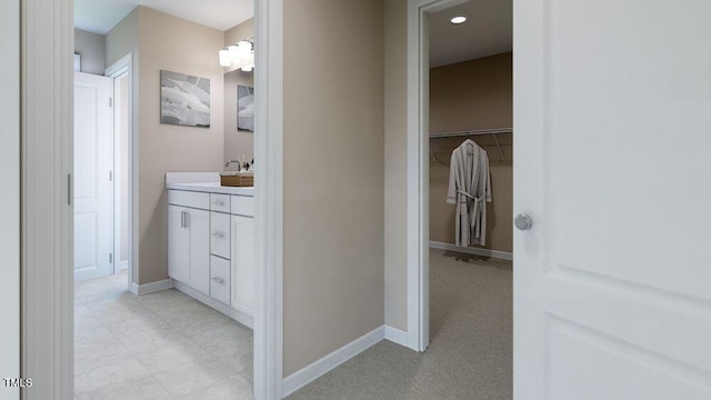 bathroom featuring vanity