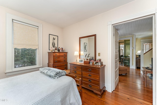 bedroom featuring hardwood / wood-style floors