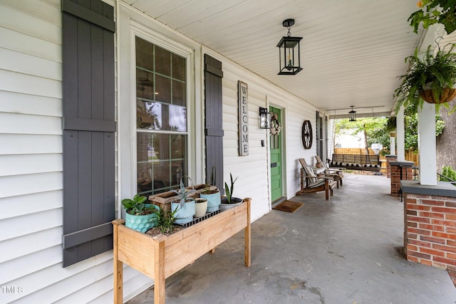 view of patio / terrace featuring covered porch