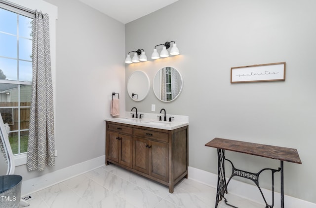 bathroom featuring vanity