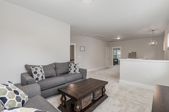 view of carpeted living room