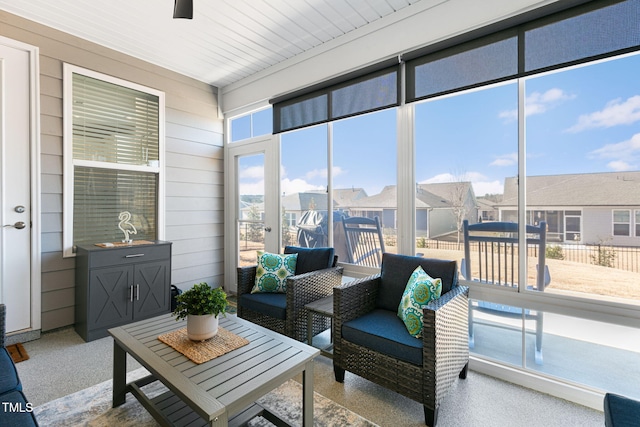 view of sunroom / solarium