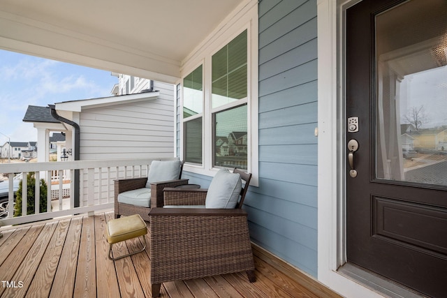 wooden deck with a porch