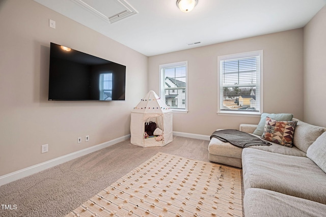 view of carpeted living room