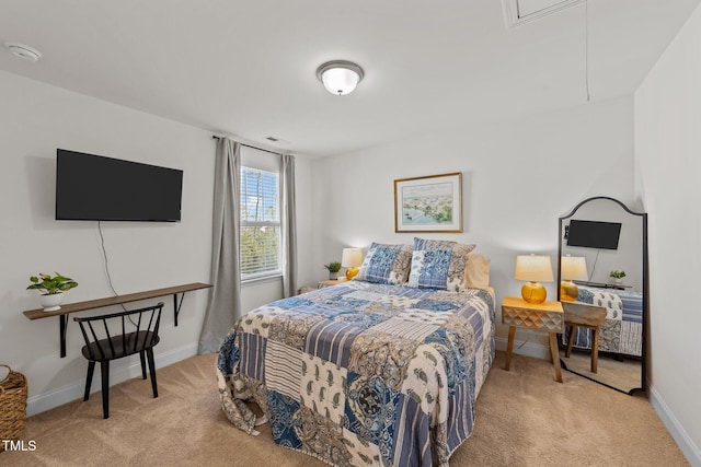 view of carpeted bedroom