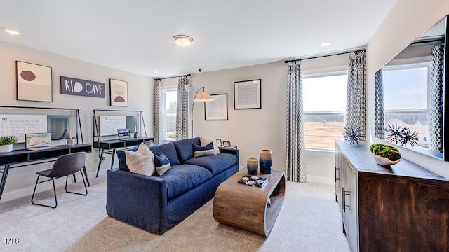 view of carpeted living room