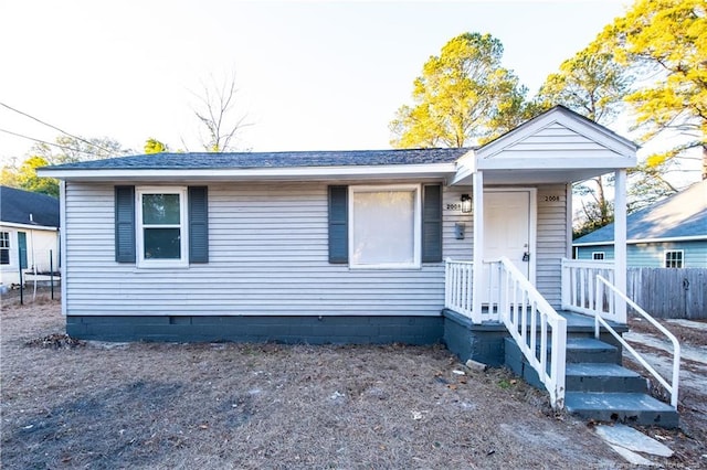 view of front of home