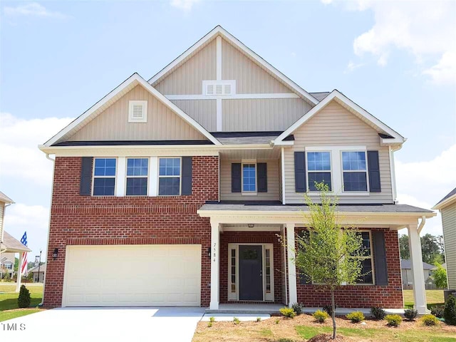 view of front of home featuring a garage