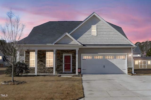 view of front of house with a yard